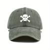Urban Style Adjustable Baseball Cap with Skull Motif  Woven Polyester Hand WashDry Clean Unisex