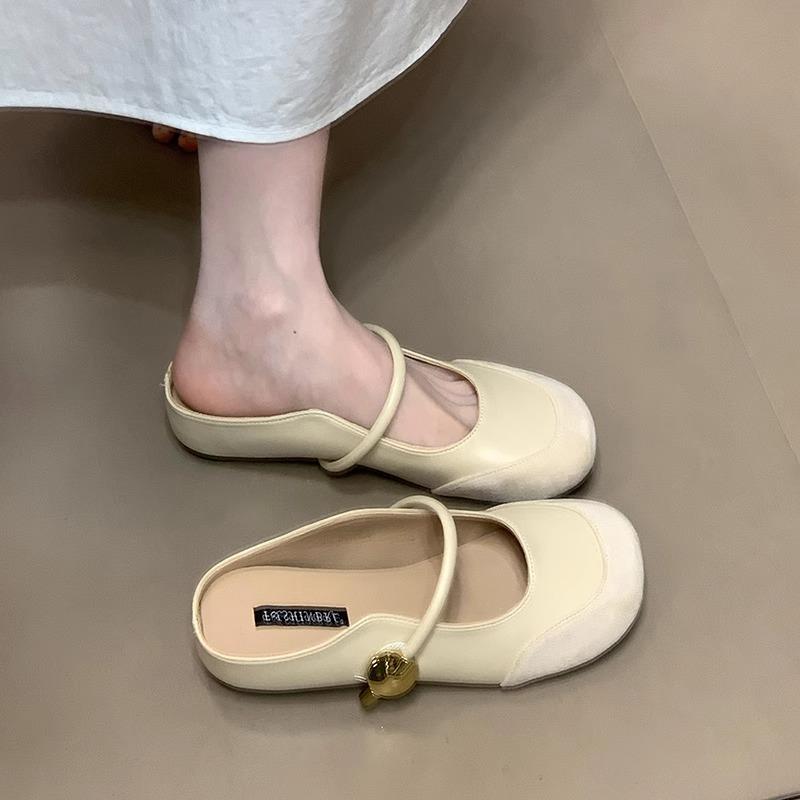 Leopard Print Muffin Thick-soled Loafers, Women's Retro Round Head, One Pedal, Versatile, Small Height Increase, Single Shoe Thick Sole Height Increa