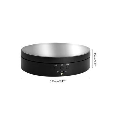 138mm Electric Rotating Mirror Display Stand, 360-degree Turntable,jewelry Stand, Rotating Shooting, Three Speeds Christmas Gift