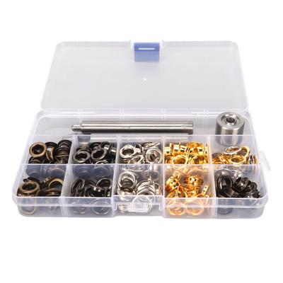 8mm Ösen-Set 4 Farben 100 Sätze Ösen mit 3-teiligem Installationswerkzeug-Set Ösen-Set