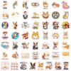 Corgi Cartoon Graffiti Stickers: 50 Waterproof Designs for Decorating Phone Cases or Water Cups