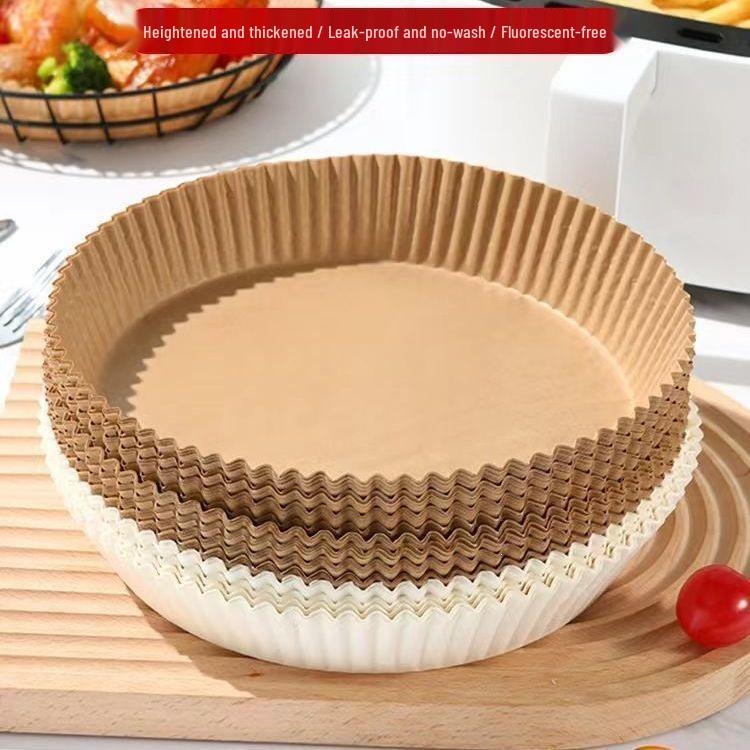 Disposable Bowl-Shaped Oil-Absorbing Air Fryer Paper, Food-Grade Silicone Baking Liners