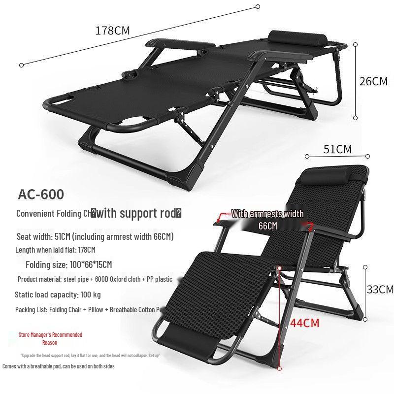 Foldable Lounge Chair - Nap Sofa Bed & Portable Lazy Backrest