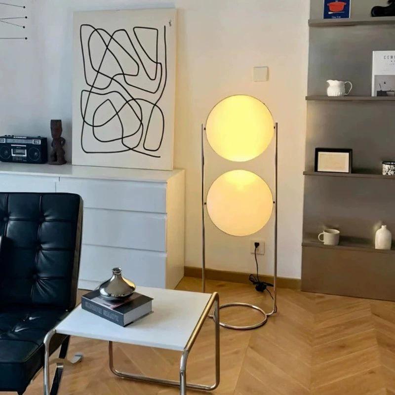 Nordic Mid-Century Bauhaus Sphere Floor Lamp – Minimalist Designer Bedside Light