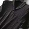 2 Pcs/Set Men Top Pants Set Solid Color V Neck Short Sleeves Loose Pullover Exercise Elastic Waist Drawstring Plus Size Men Sports Suit Men Garment