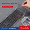 Striscia Filtro Scarico Rettangolare, Monouso, Anti-Insetti, per Bagno e WC, Blocca Capelli, Adesivo per Scarico Confezionato in Rotolo