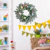 Easter Egg Wreath Easter Door Garland with Colorful Easter Eggs Artificial Easter Wreath f