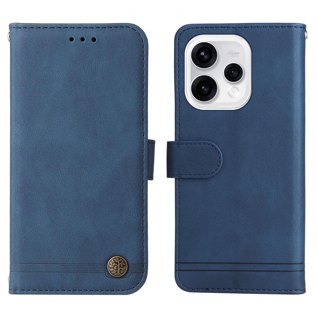 Para Oppo Reno15 5G (Global)/Reno15c 5G (porcelana) Fundas de Cuero Tipo Billetera Cubierta de Teléfono Táctil de Piel con Soporte y Correa