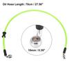 Motoforti Universal 40cm Motorcycle Brake Clutch Oil Hose Line Pipe Green Hydraulic Reinforced Stainless Steel Braided Hose