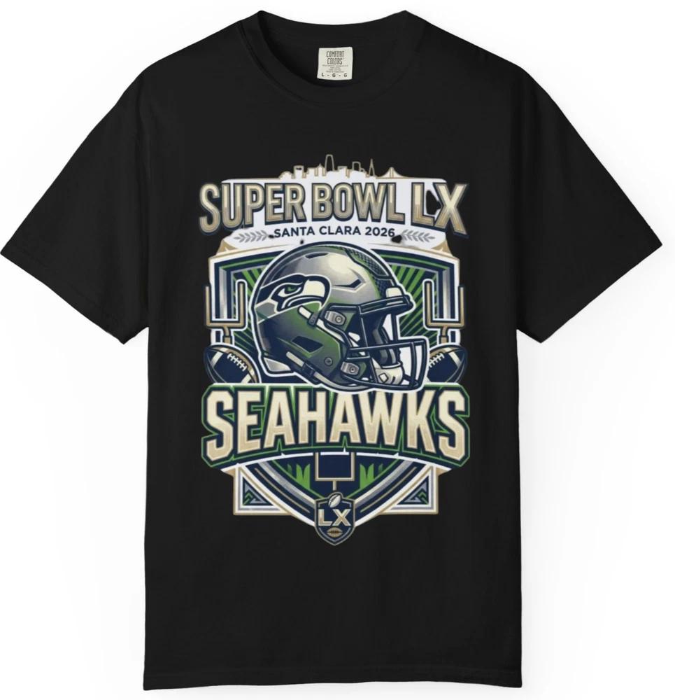 New Seattle Football Fan Tshirt Super Bowl 2026 Santa Clara Inspired Graphic Tee