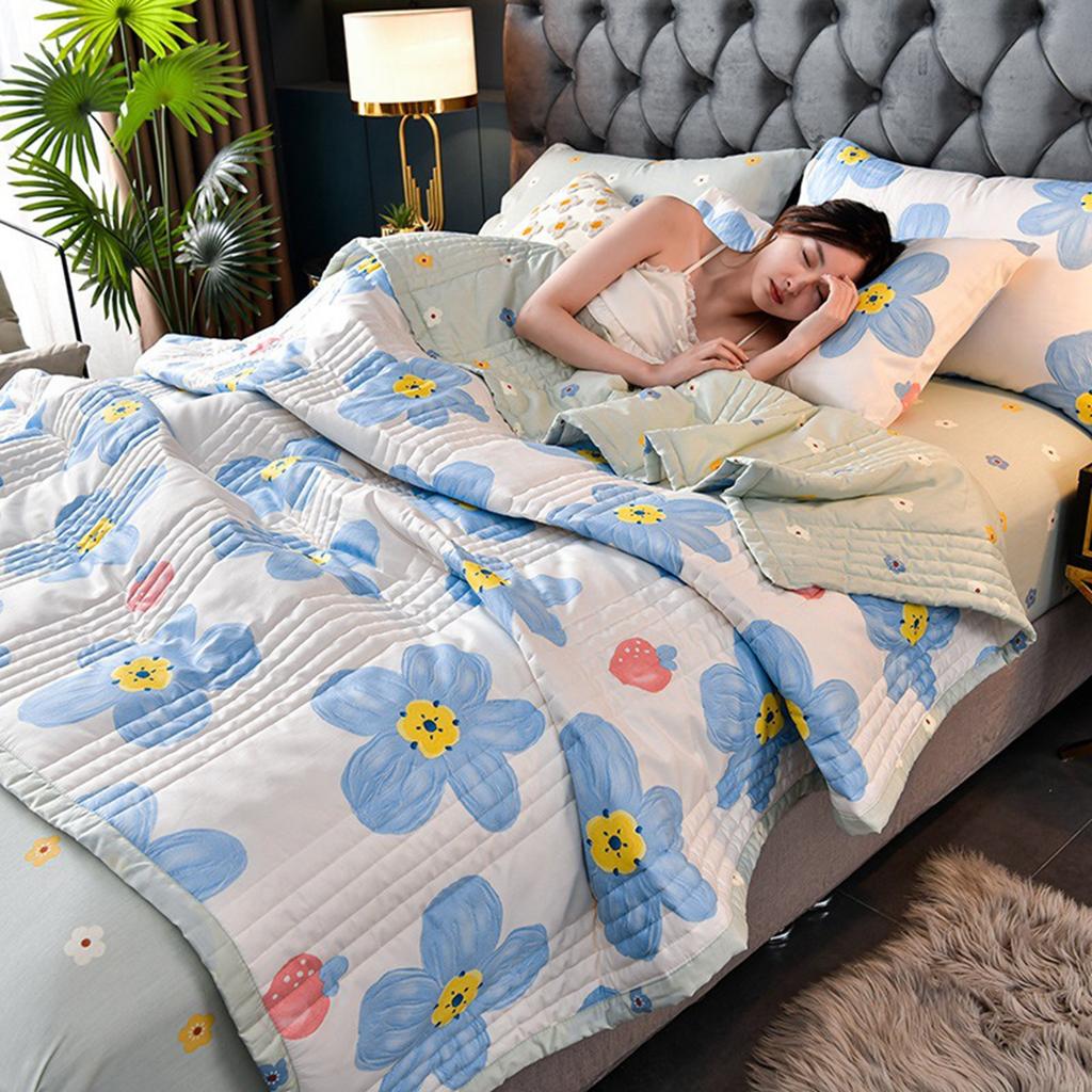 Air Conditioner Quilt Washable Cotton Lightweight Quilt Summer Comforter for Children Adult Type 4 150x200cm