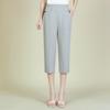 Summer Capris for Middle-Aged & Elderly Women – Lightweight Elastic High-Waist Straight-Leg Pants