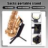 Foldable Alto Saxophone Stand Adjustable Saxophone Tripod Holder Anti-Slip Triangle Base Design Woodwind Protection Accessories