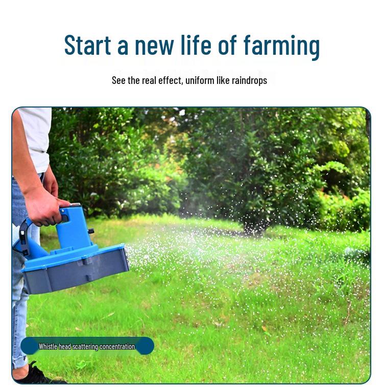 Lithium Battery Powered Multifunctional Backpack Fertilizer Spreader and Automatic Seeder
