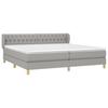 Vidaxl Letto Continentale Con Materasso, Grigio Chiaro, Tessuto 200X200 Cm