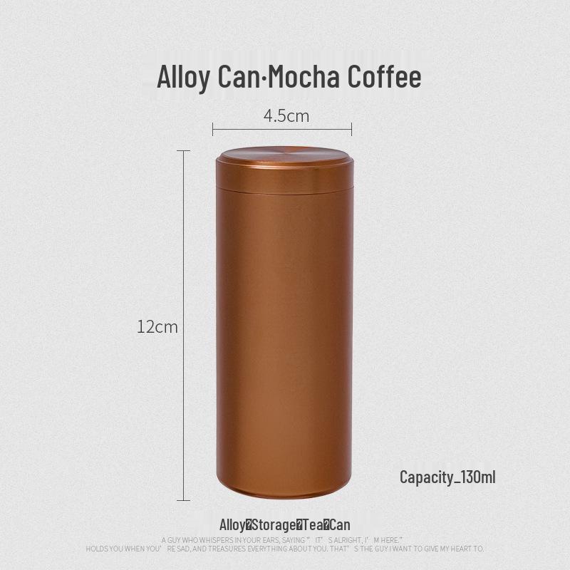 Compact Titanium-Aluminum Tea Storage Can: Small, Portable, and Sealed.