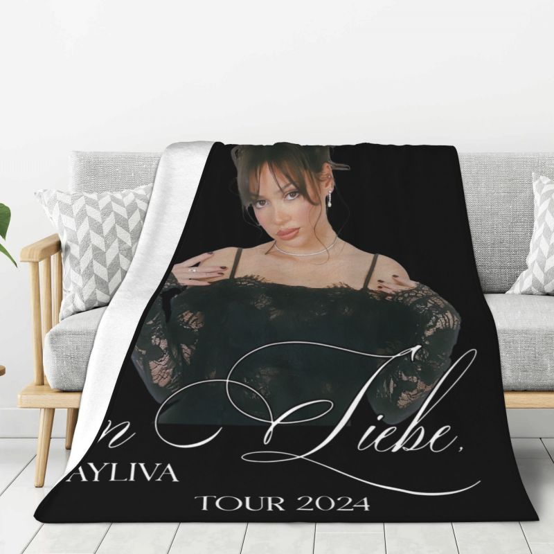 Custom Sofa Fleece German Singer Ayliva Throw Blanket Warm Flannel Blankets for Bedding Travel Couch Quilt