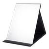 OWLKELA Tabletop Mirror Compact Folding Hand S Size Stand Leather Cover Shatter-resistant Stylish 1612cm Black