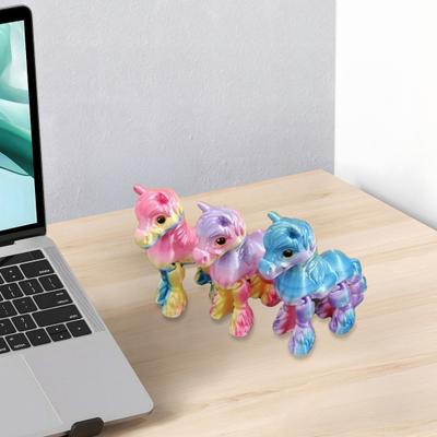 Yousheng 3D Printed Horse Fidget Toy Pony Figurine with Movable Joints Educational Animal Statue Model Desktop Decoration Ornament