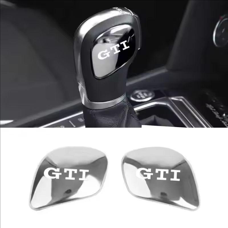 Car Gearbox Control Gear Lever Stickers Shift Stick Handle Accessories For VW GTI Polo Golf Passat Tiguan Arteon Taigo Hub Cap