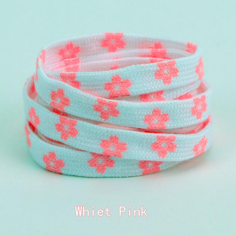 Fashion Style Cherry Blossom Pink AF1 Shoelace High-Cut Low-Cut Original Female Flower Lace Decorative Buckle Female Shoelace