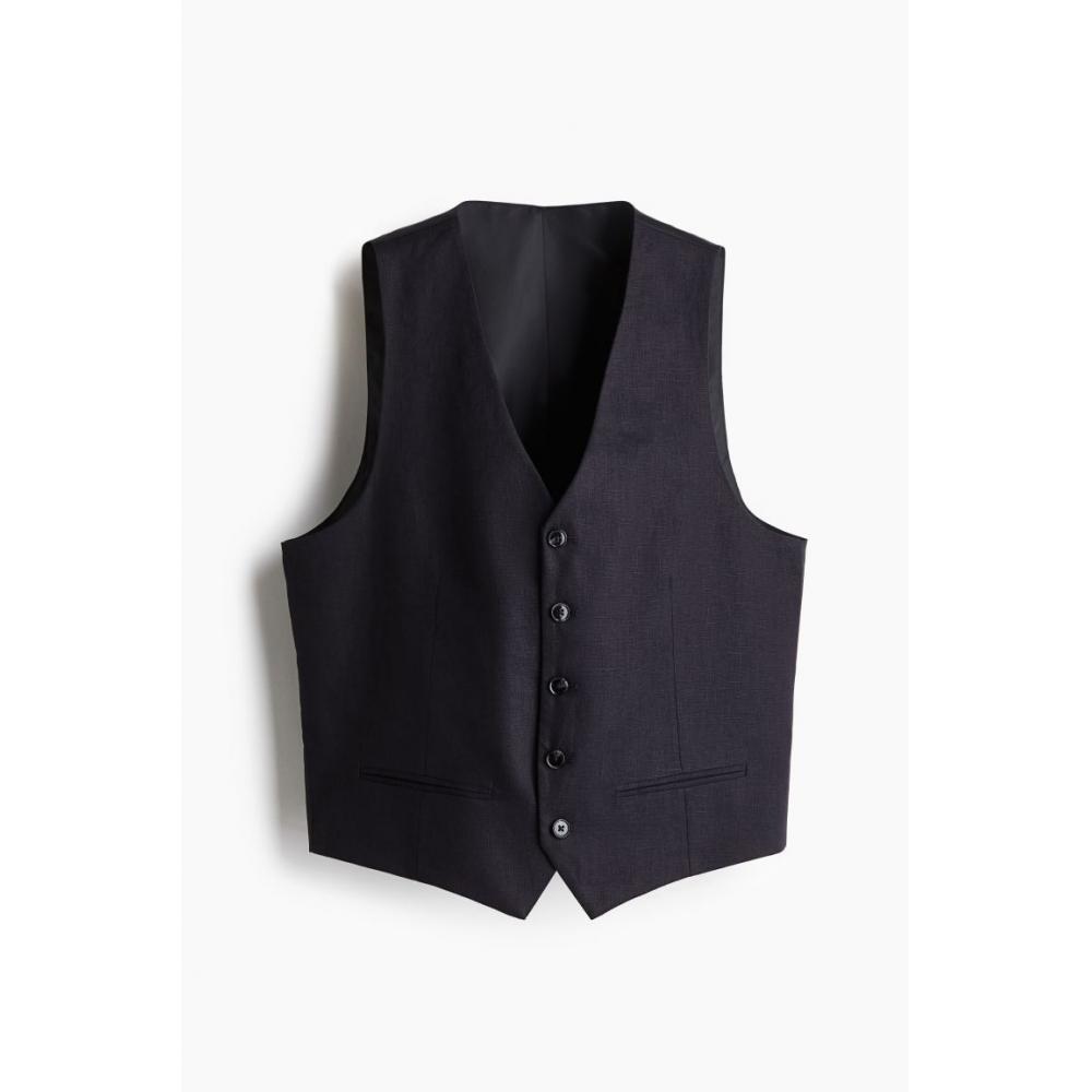 

Жилет HM Linen Suit Vest Slim Fit Navy Blue 42