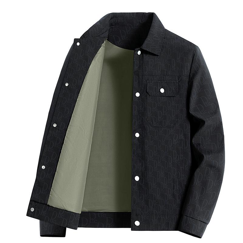 Men's Spring and Autumn New Trendy Lapel Work Jacket Men's Spring Casual Top