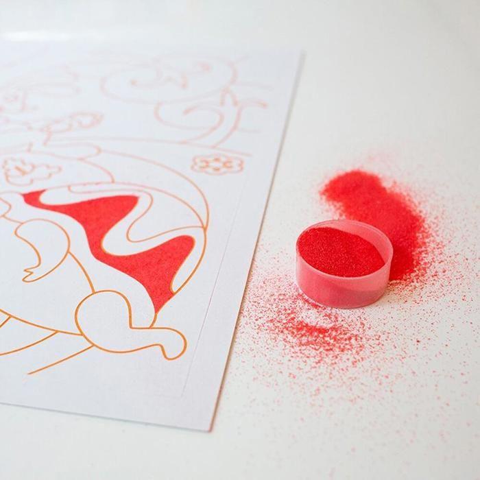 Jeu De Sable À Modeler - Sentosphère - Kit De Sablimage Princesses - Violet - Orange