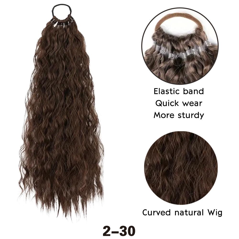 

XINRAN синтетический длинный вьющийся с резинкой конский хвост удлинитель обертывание вокруг термостойкий конский хвост для женщин повседневная одежда для вечеринок 60cm