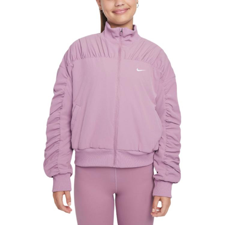 

Куртка Nike Dri-Fit Training Zip Fashion, детские куртки, фиолетовые, FZ5619-523 XS