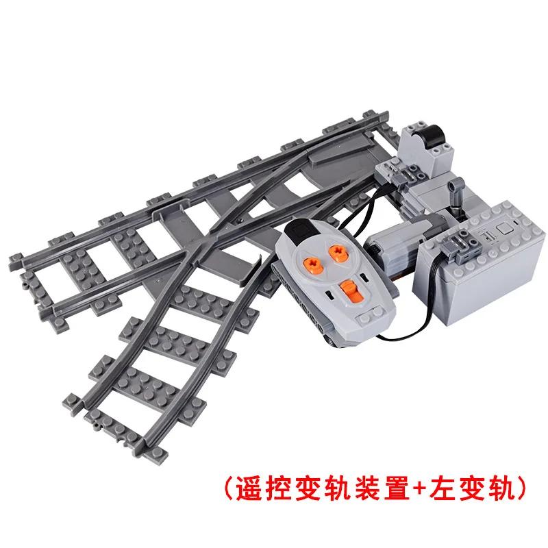 City Trains Diy Building Blocks Straight Curved Rail Bricks Parts Bridge Tunnel Model Soft Flexible Cross Tracks Railway Moc Toy