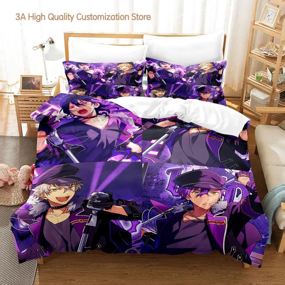 Ensemble Stars Bedding Set Single Twin Full Queen King Size Bed Set Adult Boys Bedroom Duvetcover Sets Anime Bed Sheet Set