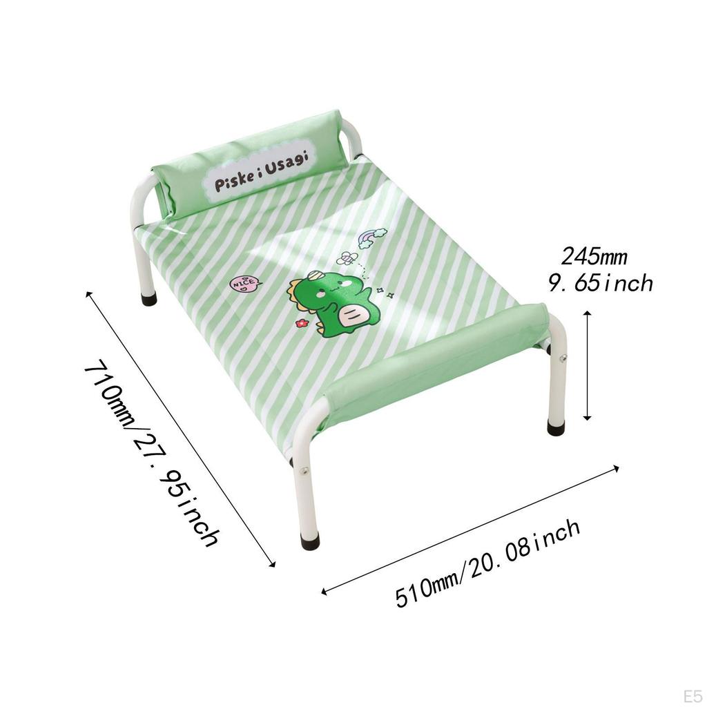 Elevated Dog Bed Pet Metal Frame Hammock Raised Cot for Puppy Kitten Cats Dogs