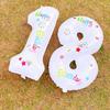 White Number Balloons for Kids' First Birthday Party Decorations
