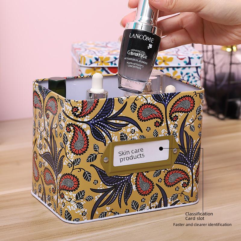 Metall-Aufbewahrungsbox mit Deckel für Wohnzimmer, Schlafzimmer und Arbeitszimmer Dekoration Geschenk