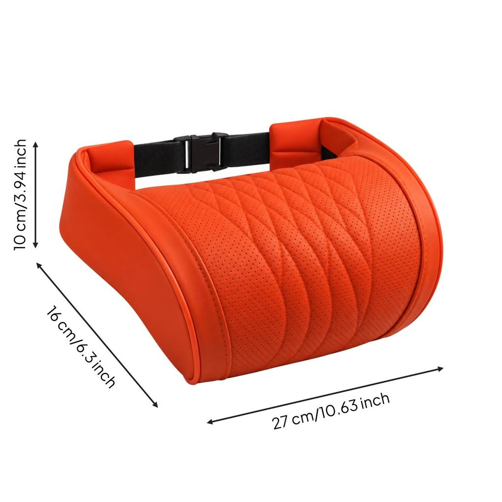 Car Neck Pillow with Adjustable Strap Breathable Seat Headrest