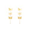 Super Fairy Metal Style Three-Dimensional Bow Fringed Earrings Temperament Personality Elegant Earrings Summer Vacation Earrings