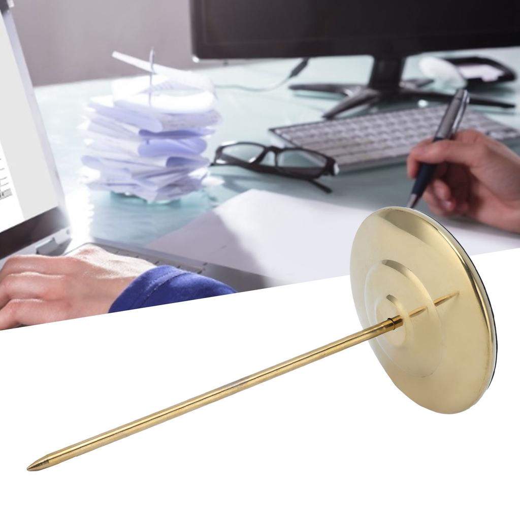 Receipt Bill Holder Thickened Stainless Steel Round Bottom Nonslip Ticket Spike for Restaurants Bars Kitchens Golden Glossy Rod