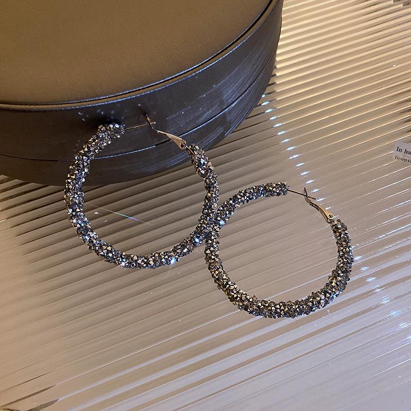 High-End Light Luxury Cold-Style Metal Hoop Earrings