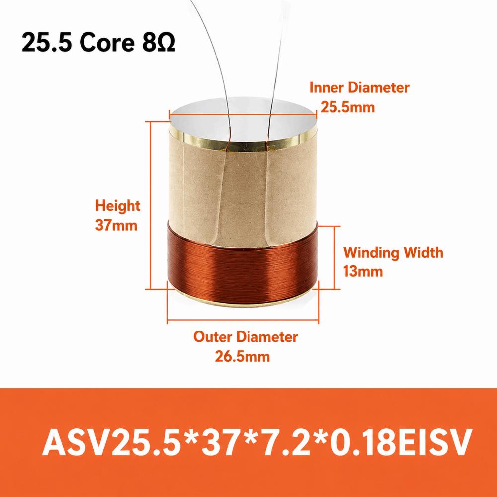 2 Layers Bass Voice Coil 19.5-38.5mm Bass Speaker Voice Coil Aluminum Voice Coil