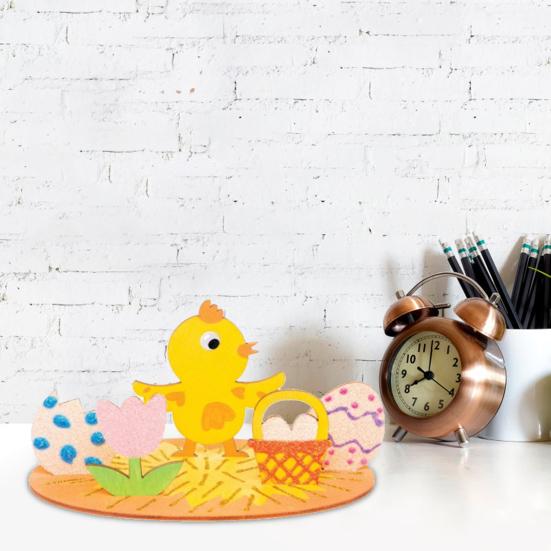 

Статуэтка пасхального кролика, стоящая декоративная деревянная идеальная поделка, пасхальный художественный орнамент, домашний декор