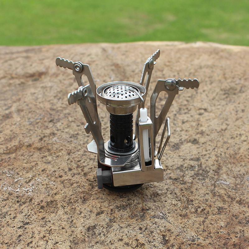 Mini Gas Stove Portable Foldable Aluminum Alloy Gas Furnace Outdoor Picnic Cooking Camping Supplies
