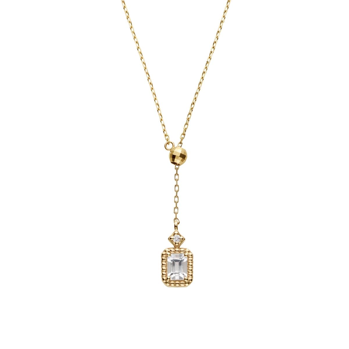 

Vendome Necklace K10 Yellow Gold White Topaz GJVN050241TH [Official] [VIH Aoyama]