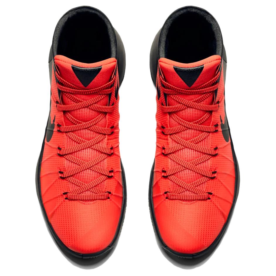 Nike Hyperdunk 2015 Comfortable Lightweight Shock Absorption Non-Slip Wear-Resistant High-Top Basketball Shoes Men Sneaker Red Black 749562-600