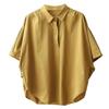 2026 Summer Retro Plus Size Loose Short Sleeve Casual Women's Shirt