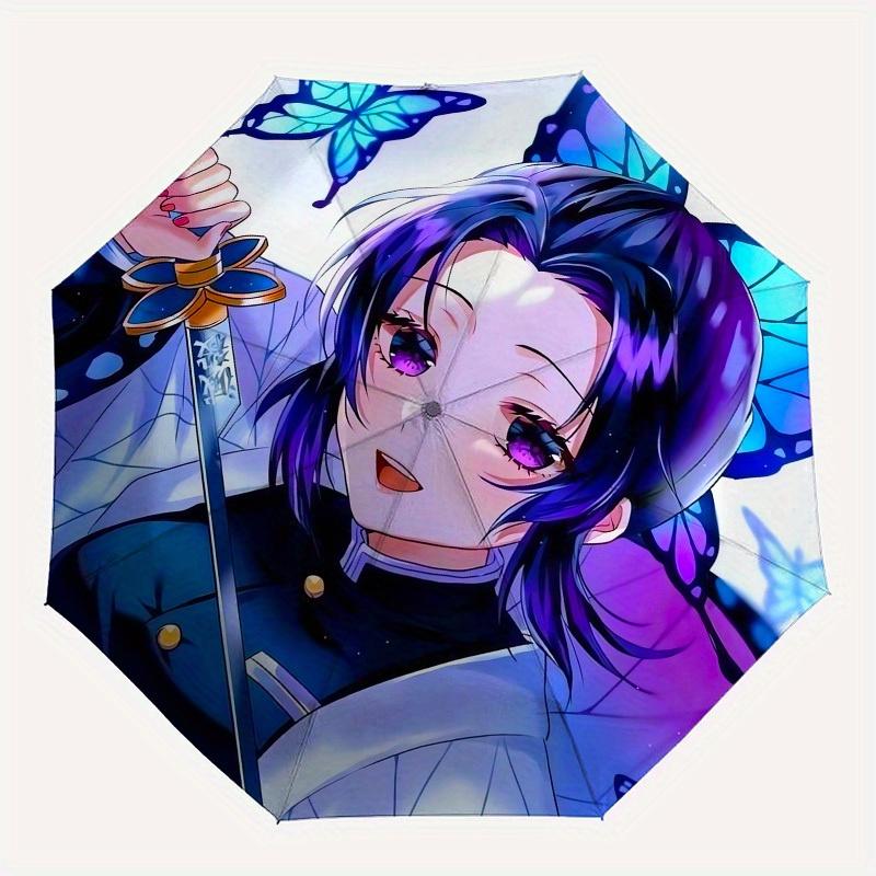 1pc Butterfly Fantasy Swordsmanship Umbrella with Plastic Handle,Suitable for All Seasons Home Travel Outdoor UmbrellaM941