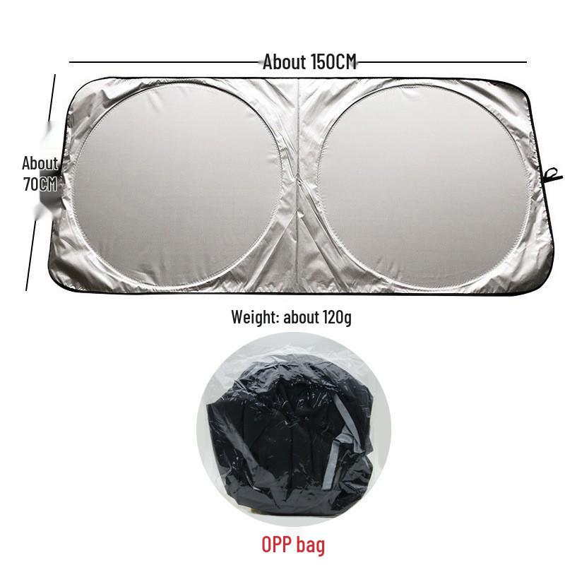 Silver-Coated UV-Protection Car Sunshade