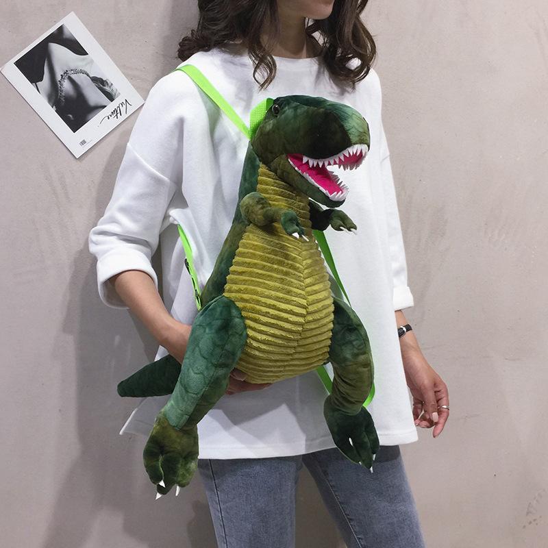 Cartoon Dinosaur Plush Backpack Simulation Animal Doll Funny Stuffed Toy Tyrannosaurus Rex Triceratops Stylish Plushie Phone Bag