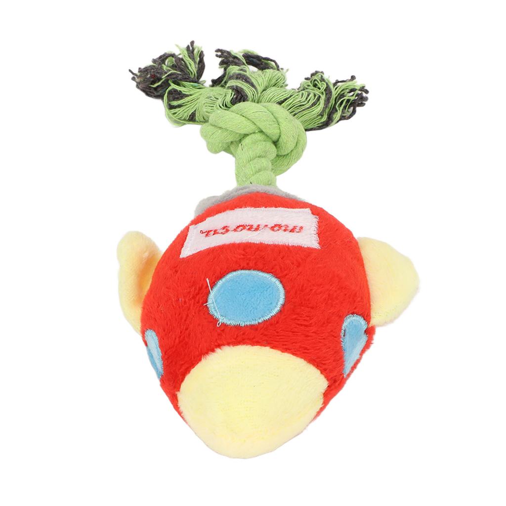 Plush Dog Toy Teeth Cleaning Interactive Stuffed Dog Chewing Toy with Knot Rope for Puppy
