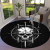 1pc Office Carpet Chair Mats Skull with Crown of Thorns Perfect for Decorating Office Chairs, Living Rooms, Or Bedrooms.YDT188